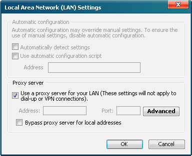 IE Socks Proxy Settings